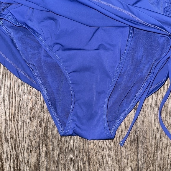 Assets by Spanx One-piece Shirred Underwire Push up Power Swimsuit Dress - Picture 8 of 12